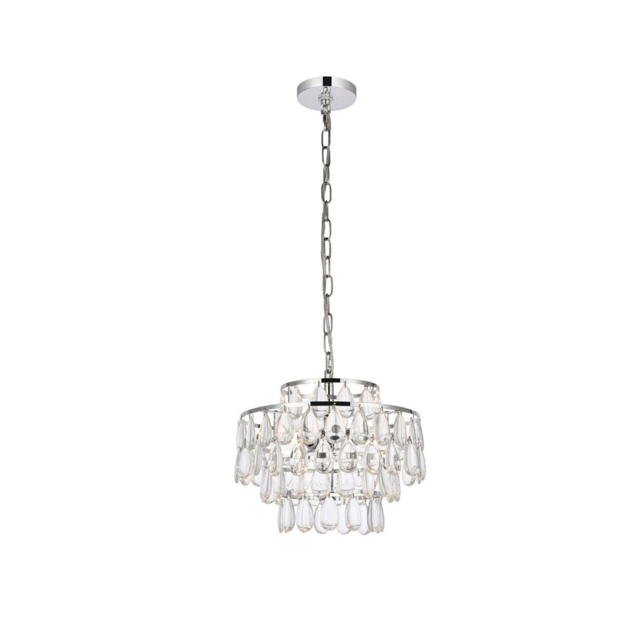 Elegant Lighting Indoor Modern Home Decorative Bright Mila 14 Inch Pendant In Chrome